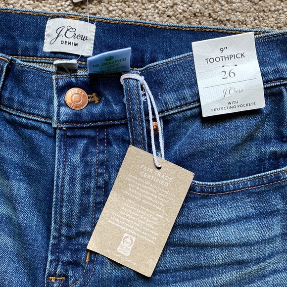 NWT J Crew raw hem toothpick skinny jeans - Picture 3 of 8